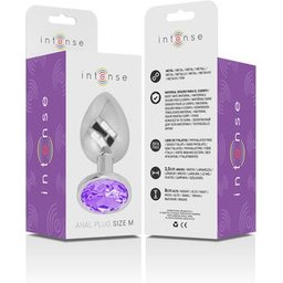 Plug Anal en Métal avec Cristal Violet Taille M 1ut