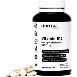 Foods Vitamine B12 Méthylcobalamine 1000 mcg 200 comprimés