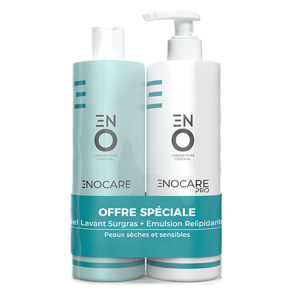 Enocare Emulsion Relipidante 400ml + Gel Lavant 400ml