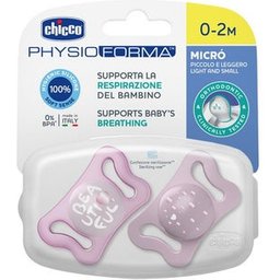 Sucette Silicone Physio Physio Micro 0-2 M Rose Rose 2 Sucettes