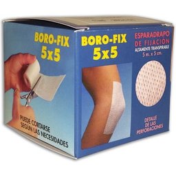 Boro-Fix Ruban de fixation respirant 5m x 5cm Blanc