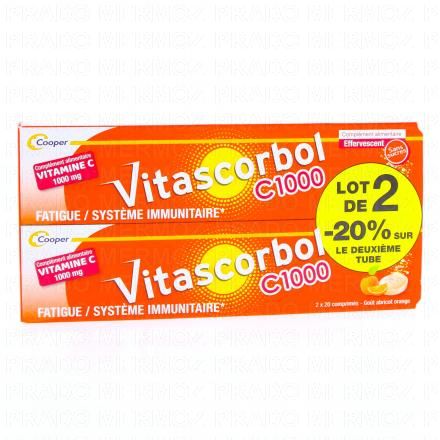 C1000 vitamine C 1000mg gout abricot orange
