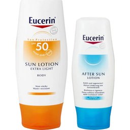 Eucerin™ Lotion solaire extra-légère SPF50+ 400ml + après soleil 150ml