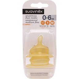 Suavinex™ Tétine anatomique latex à large bouche T-1 2 pcs