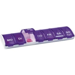 Anabox® 1x7 Distributeur de comprimés violet