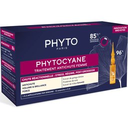 Phytocyane Traitement Anti-Chute Femme Chute Réactionelle 12x5ml