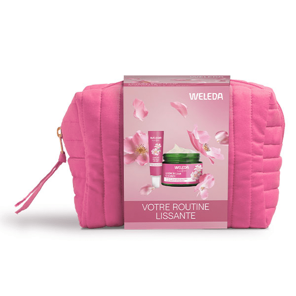 Trousse de voyage rose : Crème de jour + Contour des yeux 40+12ml