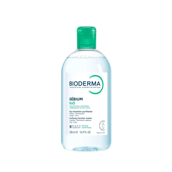 Sébium H2O Eau Micellaire Purifiante Peaux Mixtes à Grasses 500ml