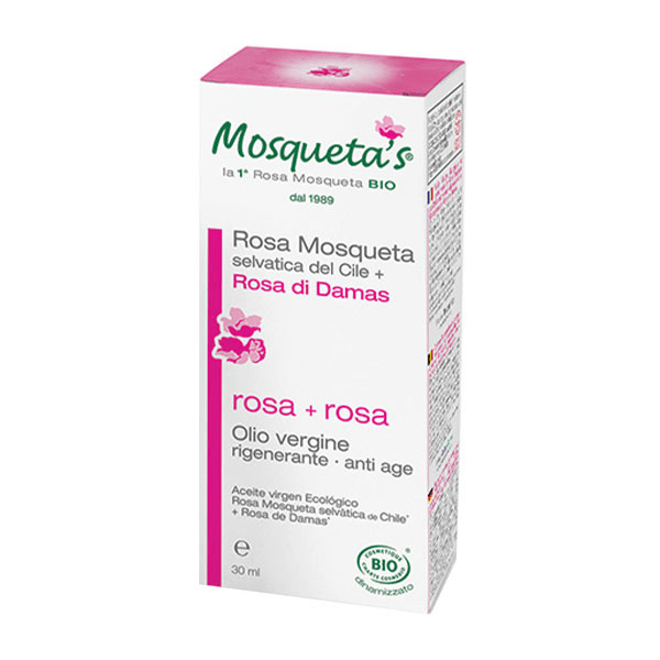 Mosqueta's Huile de Rose Musquée Sauvage du Chili + Rose de Damas Bio 30ml
