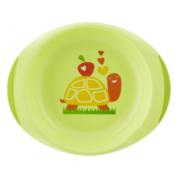 Repas Ensemble Assiette Plate et Creuse Décorée +12m Vert