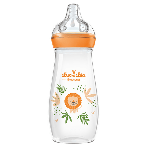 Biberon Plastique Orange Lion 330ml