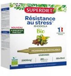 Rhodiola Bio - 20 Unidoses de 15 ml - Boîte 20 unidoses de 15 ml