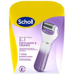 Scholl® Velvet Smooth™ Râpe Electrique Pieds 2 en 1 Exfoliante & Lissante Rose