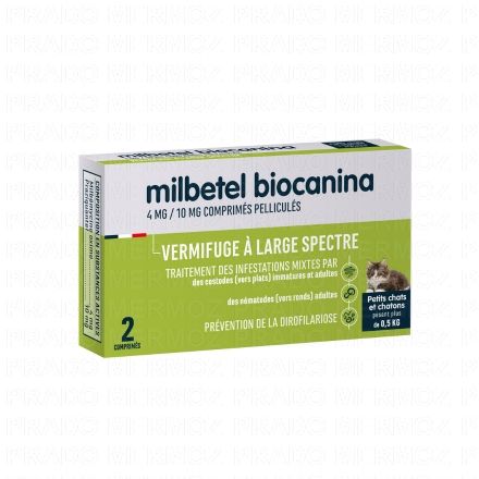 Vermifuge - Milbetel chat/chaton comprimés x2
