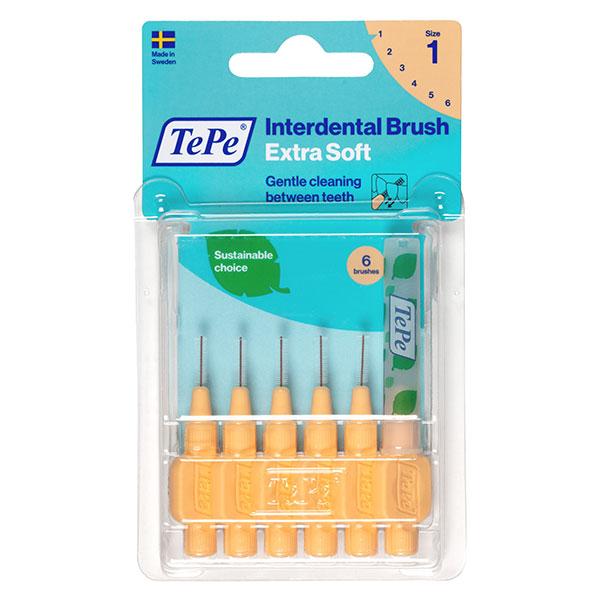 Brossette Interdentaire Extra Souple Eco-Responsable Orange Pastel ISO 1 / 0.45mm 6 brossettes