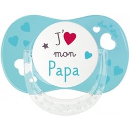 Luc et Lea Chupete Silicona J'Aime Mon Papa +6 Meses 1ud