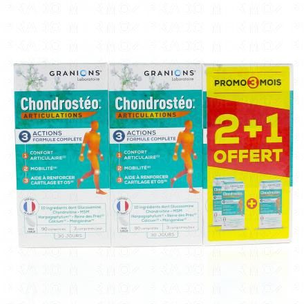 Chondrosteo+ Articulations lot de 3 boîtes de 90 comprimés