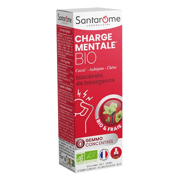 Santarome Charge mentale Bio Macérat de bourgeons Vitalité 30 ml