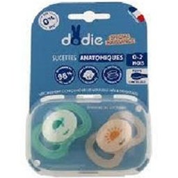 Sucette Anatomique Silicone 0-2M Bébé Tortue 2 Unités