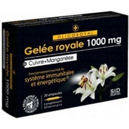 SID Nutrition Geléé Royale 1000mg +Cuivre Manganèse 20 ampoules