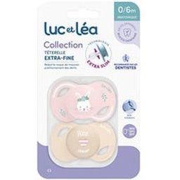 Luc Et Léa Collection Sucettes Anatomiques Extra-Slim C1 0-6m 2 Unités