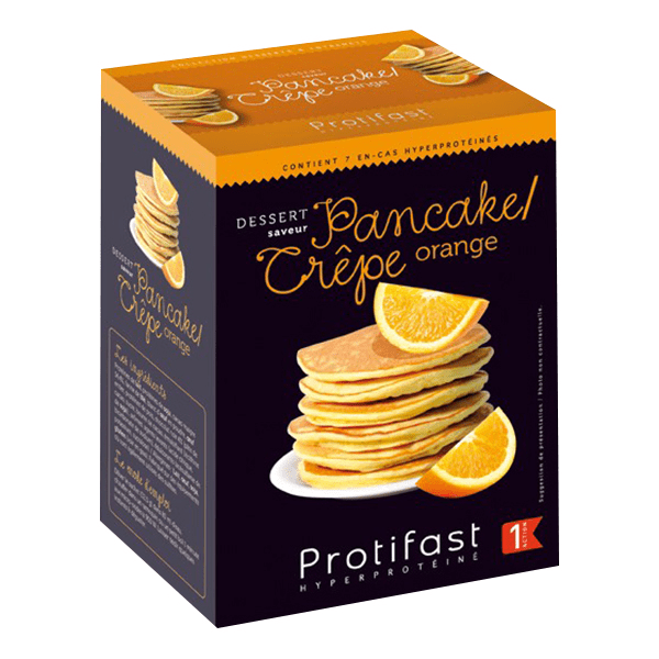 Dessert Hyperprotéiné Pancake Crêpe Orange 7 Sachets