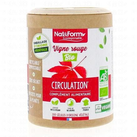 NAT & FORM Ecoresponsable - Vigne rouge Bio 200 gélules