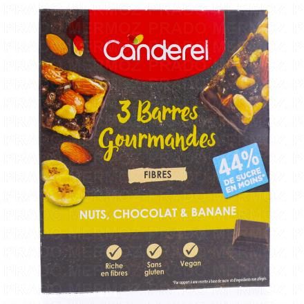Barre Gourmande Nuts chocolat & banane lot de 3x31g