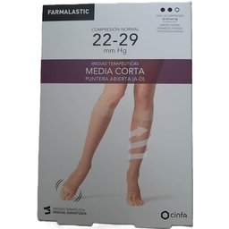 Bas Court Compression Normale Orteil Ouvert Camel TEG 1 Paire