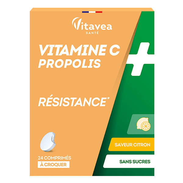 Vitamine C + Propolis Résistance 24 comprimés à croquer