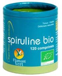 Spiruline Bio 120 Comprimés de 500 mg - Pot 120 comprimés