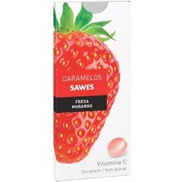 Bonbons balsamiques à la fraise sans sucre et à la vitamine C sous blister 22g