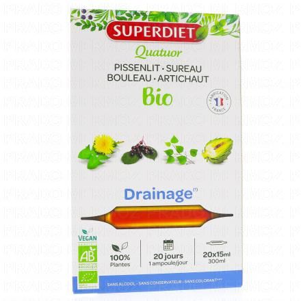 Quatuor drainage boîte de 20 ampoules