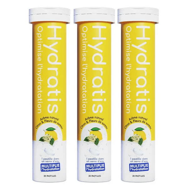 Boost l'Hydratation*Electrolyte et Oligoélément Gout Citron Sureau lot de 3 x 20 pastilles