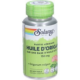 Solaray® Partie aérienne - Huile d'origan sur une base d'huile d'olive 150 mg