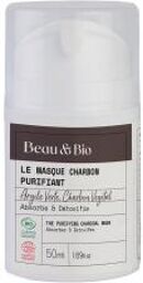 Masque Charbon Purifiant & Argile Verte Bio 50 ml - Flacon-Pompe Airless 50 ml