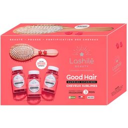 Lashilé Beauty Good Hair Cheveux Sublimes 180 Gummies + Brosse Bambou