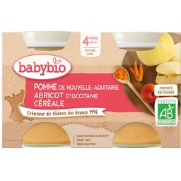 Pomme DE Nouvelle-Aquitaine Abricot D'occitanie Céréale dès 4 mois