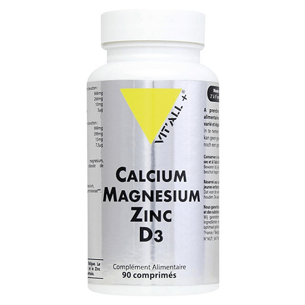 Calcium Magnésium Zinc Bisglycinate Vitamine D3 - 90 comprimés