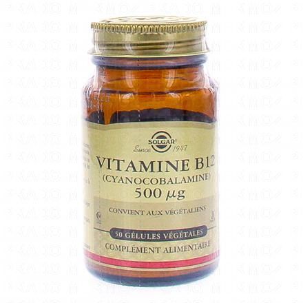 Vitamine B12 cyanocobalamine 500µg x50 gélules