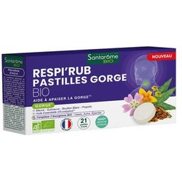 Respi'Rub Pastilles Gorge Bio 21 Pastilles