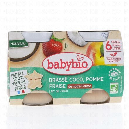 Desserts Végétaux - Brassé Coco Pomme Fraise 2x130g