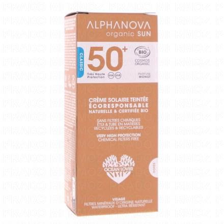 Organic Sun - Crème teintée dorée bio SPF50+ tube 50g