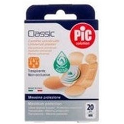 PiC Classic assortiment de pansements adhésifs assortis avec bactéricide 20 pcs