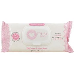 Intime Lingettes Intimes Coton Blanc 30 Unités