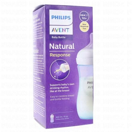 Biberon Natural Response 260ml 1m+ Bleu