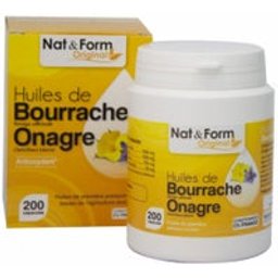 Nat Form Huile D'Onagre Et Bourrache 200 Capsules