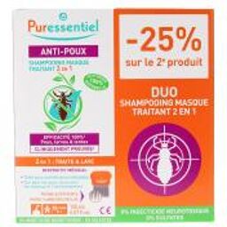 Anti-Poux Shampoing Masque Traitant 2en1 Lot 2 x 150 ML - Lot 2 x 150 ml