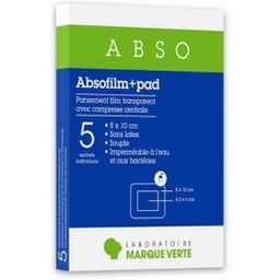 ABSOFILM+PAD PANS ADH 8X10CM 5