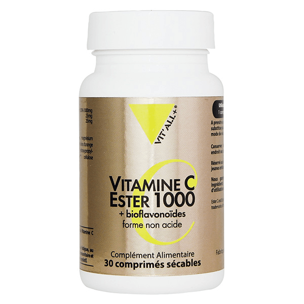 VITAMINE C ESTER 1000mg + Bioflavonoïdes 30 comprimés sécables